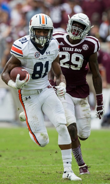 Stidham has 3 TD passes as No. 16 Auburn downs A&M 42-27 (Nov 04, 2017)
